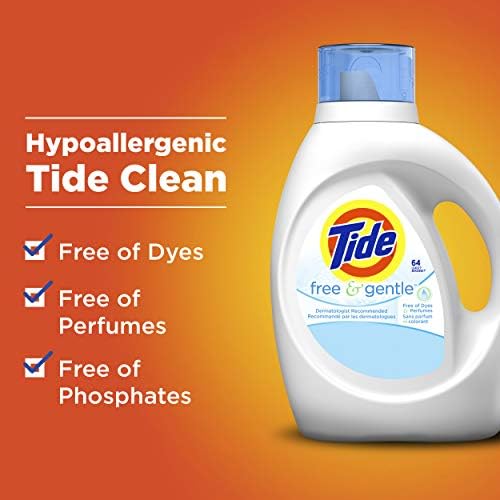 Tide Tide Free & Gentle Liquid Laundry Detergent, 32 Loads 46 fl oz, 46 Fl Oz