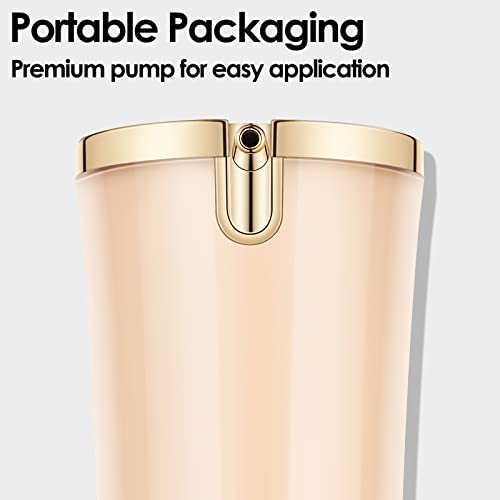 FOCALLURE PerfectBase Lasting Poreless Liquid Foundation, Medium to Full Coverage with Matte Finish, Covers Blemishes & Under-Eye Circles for All Skin Types, CP32 AMBER