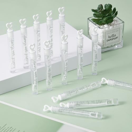 120 Count Wedding Mini Bubble for a Wedding Wands Bulk Heart Bubble Wand for Guests Send Off Party Supplies Valentine Anniversaries Celebration (Sage Green)