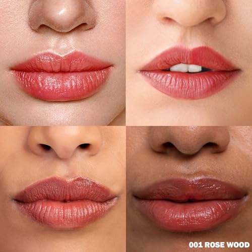 Peel Off Lip Stain - Long Lasting, Transfer Proof and Waterproof Tattoo Lip Tint, Matte Finish Lip Stain Peel Off, Infused with Vitamin E & Algin & Hydroxyacetophenone, #001 Rose Wood