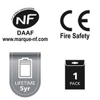 ELRO Mini Smoke Alarm 5 Year Battery NF Certified Cavius 2001-023, White