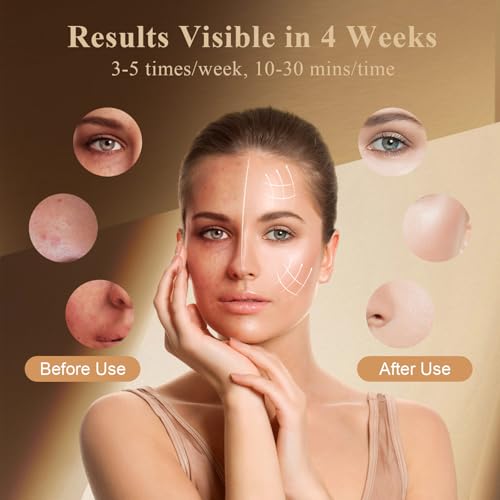 Red Light Therapy for Face, 7＋1 Colors LED Face Mask Light Therapy with 850NM Near-infrared, Portable Rechargeable Red Light Therapy Mask Skin Care Device at Home and Travel for Anti-Aging, Black