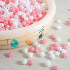 Pink Ball Pit Balls with Star Bals Heart Balls 100 - Crushproof Plasticballs for Babies Toddlers Kids Children for 1 2 3 4 5 Years Old,5 Colors,2.15inches