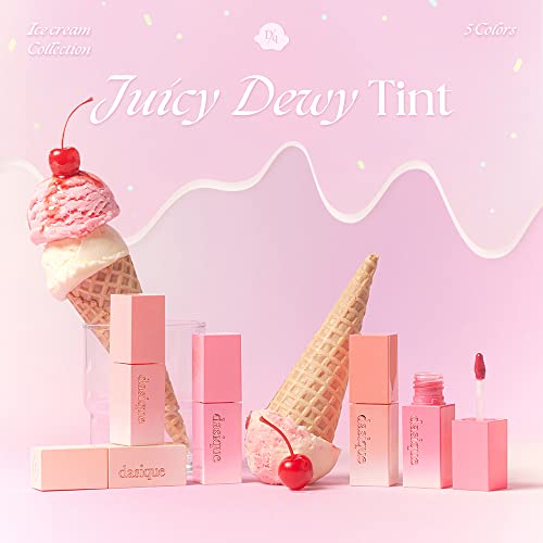 dasique Juicy Dewy Tint (12 Sweet Marron) 0.12 oz | Light Application with moisture | Long-wearing Glossy Lip Stain, Non-sticky | Vegan, Cruelty-free | K-beauty