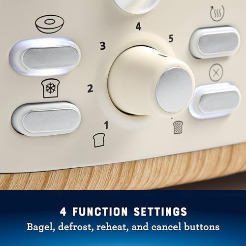 Oster 4-Slice Toaster with Extra Wide Slots, Oat Milk