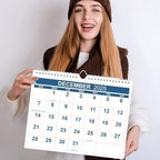 Calendar 2025-2026 - Wall Calendar from July 2025 to December 2026, 2025-2026 Calendar with Thick Paper, 8.5" x 11", Blue