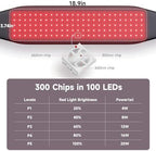 Red Light Therapy Wrap Belt for Body, Men and Women Gift,100 LEDs,5Gears 9Timers Remote Control, 660nm&850nm Infrared Light Therapy for Back, Waist, Muscle Pain Relief