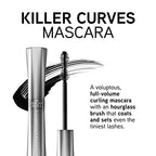 Physicians Formula Killer Curves Curling Mascara, Black, Full-Volume Lash-Lifting, Dermatologist Approved, Clinically Tested, Ophthalmologist Approved, Cruelty Free, Vegan