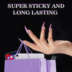 Nail Adhesive Tabs for Press On Nails - BTArtbox 10 Sheets 15 Sizes Ultra Thin & Waterproof Nail Stickers for Fake Nails, 300PCS Double Sided Jelly Nail Sticky Tabs for Manicure