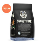 Bones Coffee Company Decaf S'morey Time Flavored Coffee Beans, Whole Bean Coffee Medium Roast Low Acid Decaffeinated, S'mores and Graham Crackers Flavor (12 oz)