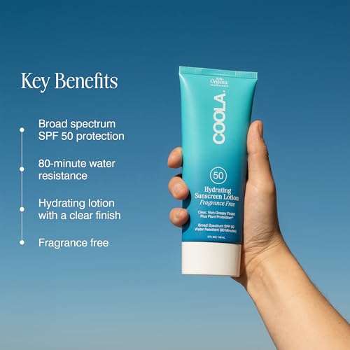 COOLA Organic Sunscreen SPF 50 Sunblock Body Lotion, Dermatologist Tested S