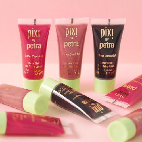 Pixi Beauty Sheer Cheek Gel - Rosy | Gel Blush For A Sheer Flush Of Colour | Oil-Free & Fragrance-Free Hydrating Liquid Blush | 0.45 Fl Oz
