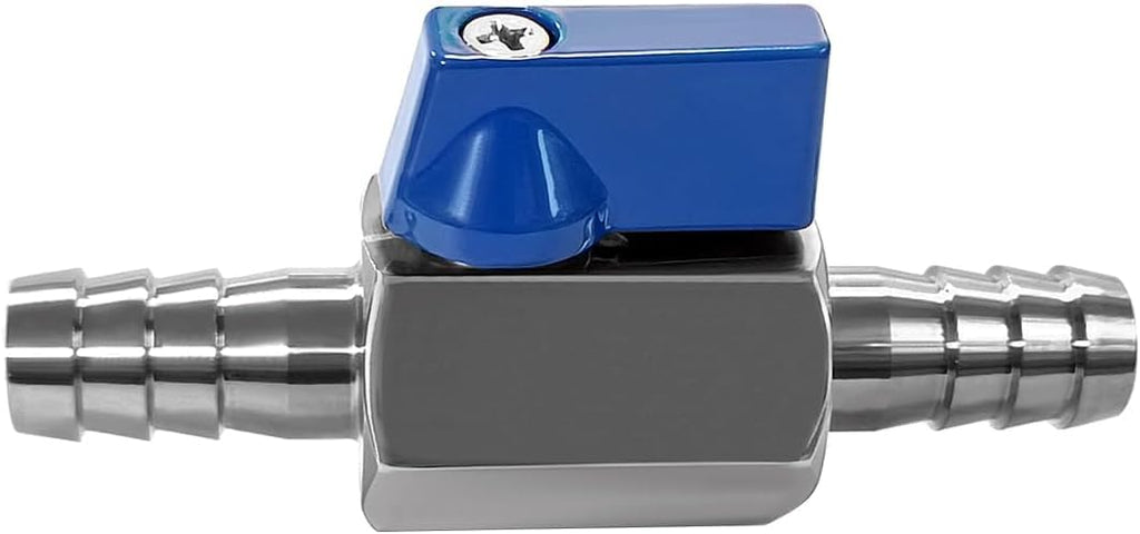 Beduan 1/2” Hose ID Barb Ball Valve 304 Stainless Steel Mini Shut Off Valve for Water Gas Fuel Drip Irrigation and Aquariums(Pack of 70)