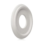 2Packs Molded Nylon Ceiling Medallion for Light Fixtures and Ceiling Fans, 9.8"OD x 4"ID x 0.94"P (Fits Canopies up to7-1/4")（White）