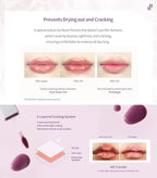 Heart Percent Dote On Mood Pure Glow Tint, Watery & Lightweight Moisturizing Lip Stain Long Lasting Liquid Lipstick 6.8g, #10. Fuchsia Pink