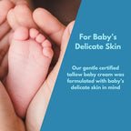 Certified Organic Tallow Balm: All Natural Tallow Cream Whip for Delicate Baby Skin and Sensitive Skin - Pure Baby with No Essential Oils. Certified Grassfed by AGW (Pure-Baby 2oz)