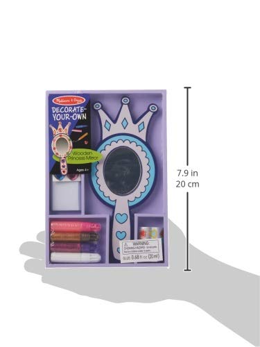 Melissa & Doug Decorate-Your-Own Wooden Princess Mirror Craft Kit