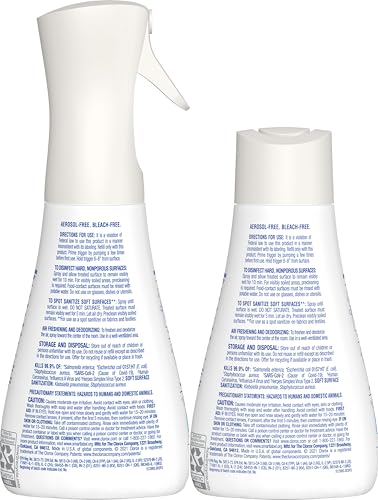 Clorox Disinfecting Mist, Lemon and Orange Blossom, 1 Spray and 1 Refill, 16 oz Each