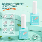 Morovan Gel Nail Polish Remover Kit: Gel Polish Remover for Nails with Liquid Latex Tape Peel off Nail Strengthener Cuticle Pusher Quick & Easy Gel Remover for Nails in 3-5 mins No Soaking Or Wrapping