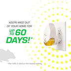 Tomcat Rodent Repeller Essential Oil Plug-In with Lemongrass, Cinnamon, and Peppermint Oil, 1 Warmer and 1 Refill White