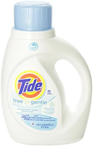 Tide Free & Gentle HE Liquid Laundry Detergent, Unscented, 1.09 L (24 Loads) - Packaging May Vary