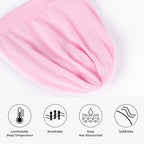 Satin Bonnet Silk Lined Sleep Cap- Adjustable Hair Cover for Women Men Frizzy Hair Night Cap Patients Care