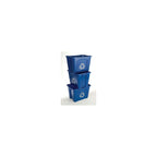 Rubbermaid Commercial Products, Recycling Bin/Box, Stackable, 14 GAL, Blue, for Indoors/Outdoors/Garages/Homes/Commercial Facilities