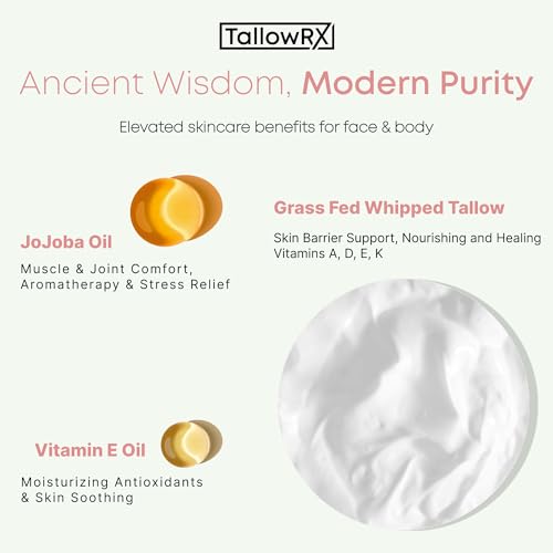 Tallow Baby Balm for Delicate Skin – All-Natural Moisturizing & Soothing Cream – Grass Fed Beef Tallow, Organic Jojoba & Vitamin E