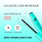 VAVALASH 3 in 1 Clear Lash Bond and Seal Clusters Glue Lash Remover, Waterproof Cluster Lash Glue for DIY Eyelash Extension Strong Hold Individual Lash Glue for DIY Lashes at Home (White)