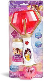 Little Kids Disney Princess Beauty and The Beast Belle Light and Sound Musical Bubble Wand, Includes Bubble Solution