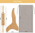 2 Pcs Wooden Gua Sha Tools Lymphatic Drainage Tool, Machomby Wood Therapy Massage Tools Manual Gua Sha Tools Anti Cellulite Massage Tool for Gua Sha Massage, Maderotherapy, Body Sculpting