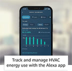 Like-New Amazon Smart Thermostat – ENERGY STAR certified, DIY install, Works with Alexa – C-wire required