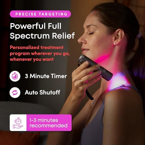 Red Light Therapy Torch with Blue Light, Effective Blue, Infrared and Near Infrared Light Therapy Treatment Device for Body, Face, Neck, Back, 460nm 630nm 660nm 850nm and 940nm