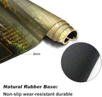 DEGDFSGR for TCG MTG Playmat with Zones 24 x 14 inches Non-Slip Rubber Base Commander Playmat for Magic The Gathering for Lorcana Trading Card Game, Sunshine Fairy Tale Forest