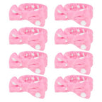 Semato Bachelorette Party Favor Set Bride Spa Headband Bride Headband and Bridesmaid Headband Skincare Headbands for Women Cute Bow Head Bands Party Supplies (pink dot)