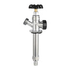 EFIELD 4-inch Anti-Siphon Frost Free Sillcock, 1/2 inch Pex-A Expansion Connection X 3/4 inch Hose Bibb, Chrome Plated Brass Body-4 Inch Length,(SILLCOCK034)