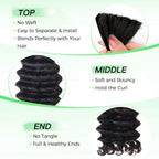 Human Braiding Hair 2 Bundles 100g 24 Inch Deep Wave Bulk Human Hair for Braiding No Weft Curly Braiding Hair Bulk Curly Human Hair for Boho Braids 12A Brazilian Virgin Hair Extensions Natural Color