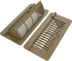Floor Vent Cover 2 Pack, Heat Air Vent Deflectors for Home Floor 4 '' x 10 '', Adjustable Pop Up Floor Vent Register Use for Home, Office, Brown