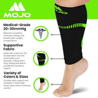 Mojo Compression Socks Footless for Women and Men 20-30mmHg - Extra Wide Plus Size Calf Sleeve - A604