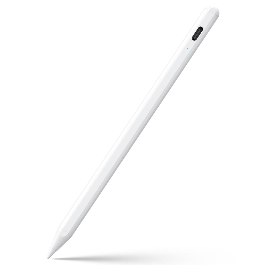 JAMJAKE Stylus Pen for iPad 6-11th Gen 2X Fast Charge, Palm Rejection-White