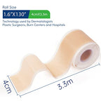 Silicone Scar Sheets (1.6”x 130”, 3.3M), Professional Silicone Scar Tape, Silicone Scar Strips, Reusable Scar Removal Sheets for Surgical Scars, C-Section, Surgery, Burn, Keloid, Acne