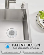 2 PCS Kitchen Sink Drain Strainer, Flippable Mesh Sink Strainer, 304 Stainless Steel Sink Screen, Easy Clean Large Basket Strainer, Anti-Clog Garbage Disposal Cover Fit for Standard Sink Drain