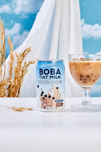 (Pack of 12) DaoHer Oat BOBA - Brown Sugar Oat BOBA, BOBA Ready-To-Drink, Vegan Bubble Tea || No.1 Canned BOBA || Bubble Milk Tea Ready-To-Drink
