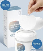 Premium Double-Sided Facial Pads - 180 Pads - Lint free - for Makeup Remover and Toner - Rayon face pads for toner and cleasing - Rayon not cotton balls - Exfoliating cotton rounds for face (180 Pads)