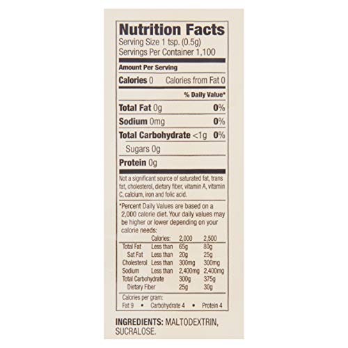 Sweetener with Sucralose, 19.4 Oz,Tastes Like Sugar, Great for Baking! Zero Calorie Sweetener (Pack of 1)