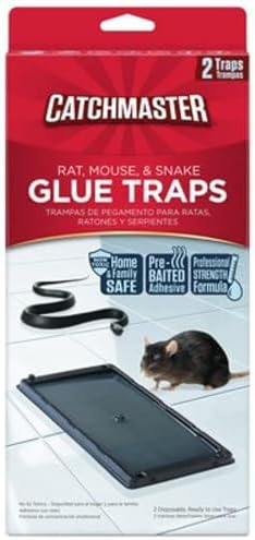 na Catchmaster 402 Baited Rat, Mouse and Snake Glue Traps Professional St, Natural