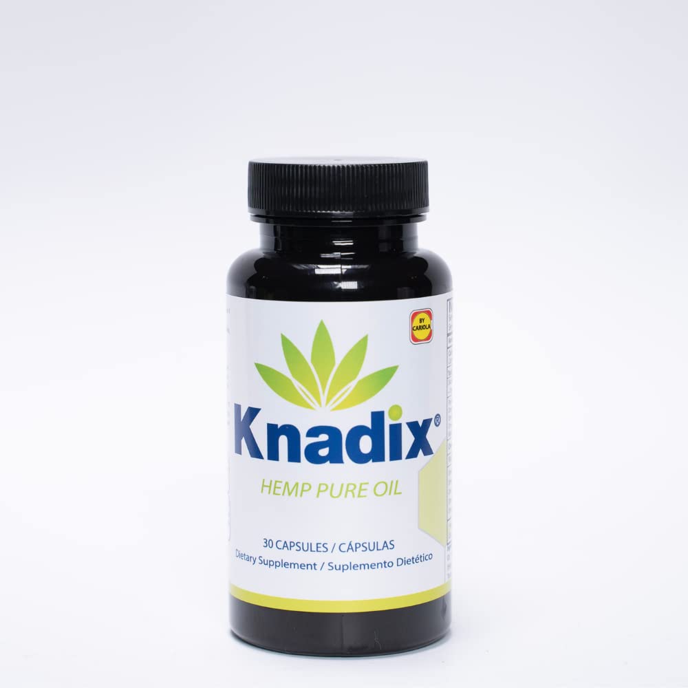 Knadix Hemp Oil Supplement - Support for Bones, Muscles & Joints - General Wellbeing - Natural Relief and Immune Support with Omega 3-6 Vitamins and Minerals Pack of 4-120 Caps