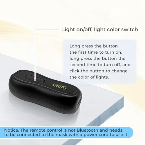 Red Light Therapy for Face, Led Face Mask Light Therapy, 7 Colors LED Face Mask Light Therapy At Home, Black