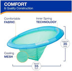 SwimWays Spring Float Premium Papasan Pool Lounger, Inflatable Pool Floats Adult with Fast Inflation for Ages 15 & Up