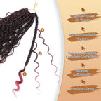 Karida 9 Packs Goddess Box Braids Crochet Hair 10 inch, Crochet Braids With Curly Ends, Pre-Looped Boho Box Braids Crochet Hair For Black Women (10 Inch, TBug#)
